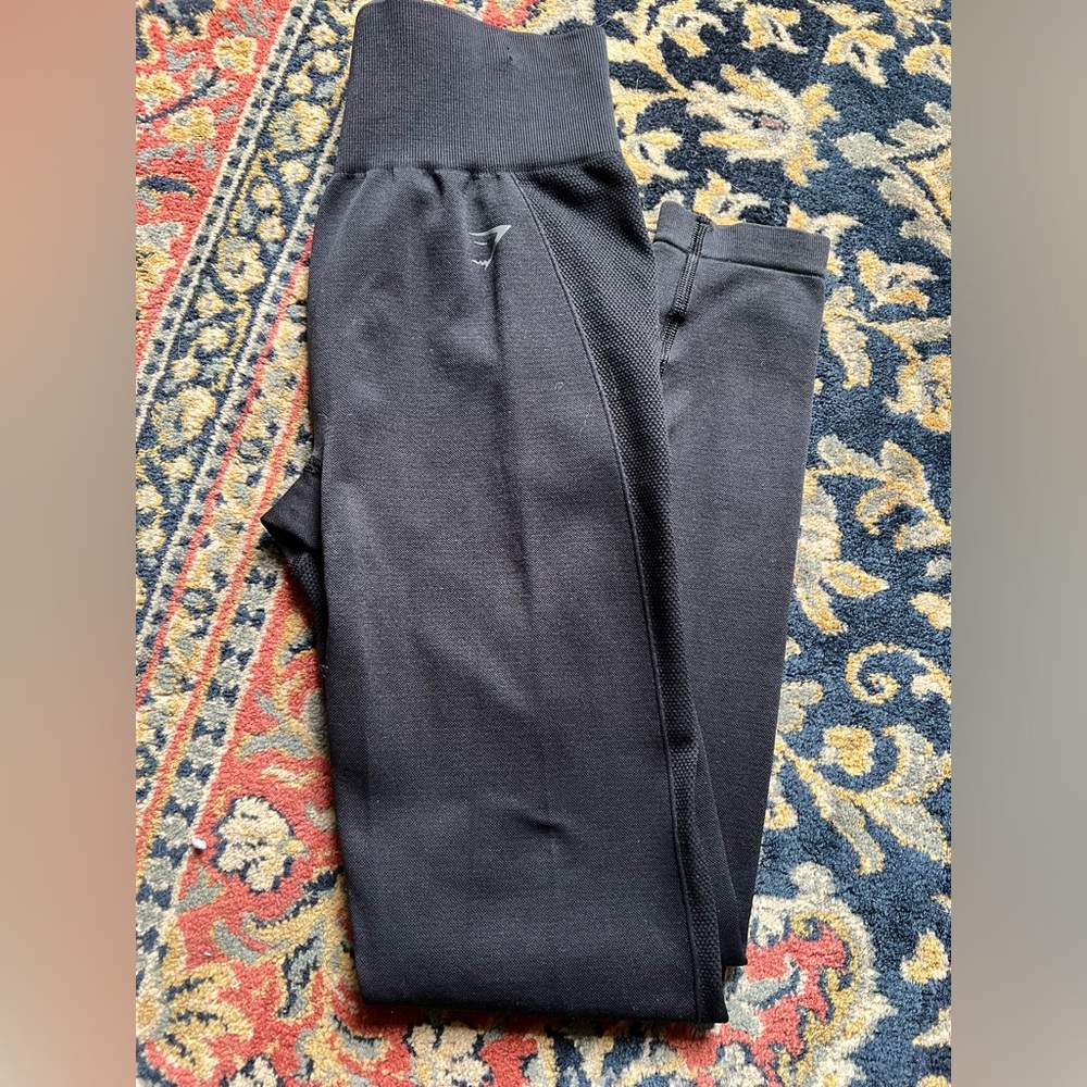 GYMSHARK Flex Seamless Leggings High Waisted Size Small Black NWOT